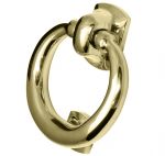 Large Solid Polished Brass Ring Door Knocker (PB28)